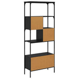 Libreria Rovere Nero 76 x 33 x 188,5 cm Legno truciolato