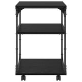 Supporto per Stampante Rovere Nero 43 x 48 x 64 cm