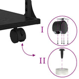 Supporto per Stampante Rovere Nero 43 x 48 x 64 cm