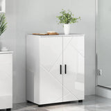Mobile da Bagno con archiviazione Bianco Lucido 60 x 35 x 80 cm