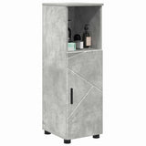 Mobile da Bagno con porta Grigio cemento 30 x 35 x 95 cm