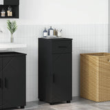 Mobile da Bagno con cassetto con porta Nero 30 x 35 x 80 cm