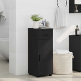 Mobile da Bagno con cassetto con porta Nero 30 x 35 x 80 cm
