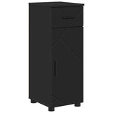 Mobile da Bagno con cassetto con porta Nero 30 x 35 x 80 cm