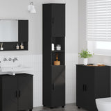 Mobile da Bagno con archiviazione Nero 30 x 35 x 192 cm
