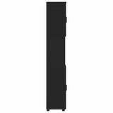 Mobile da Bagno con archiviazione Nero 30 x 35 x 192 cm