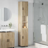 Mobile da Bagno con porta Rovere Sonoma 30 x 35 x 192 cm