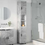 Mobile da Bagno con porta Grigio cemento 30 x 35 x 192 cm