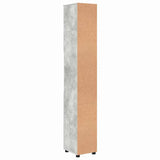 Mobile da Bagno con porta Grigio cemento 30 x 35 x 192 cm