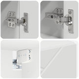 Mobiletto per specchio Bianco 80 x 17 x 55 cm Legno truciolato