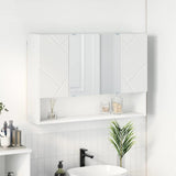Mobiletto per specchio Bianco 80 x 17 x 55 cm Legno truciolato