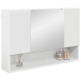 Mobiletto per specchio Bianco 80 x 17 x 55 cm Legno truciolato