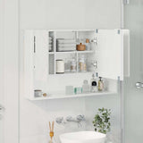 Mobiletto per specchio con porta Bianco Lucido 80 x 17 x 55 cm