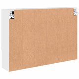 Mobiletto per specchio con porta Bianco Lucido 80 x 17 x 55 cm