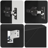 Mobiletto per specchio Nero 59 x 17 x 55 cm Legno truciolato