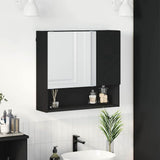 Mobiletto per specchio Nero 59 x 17 x 55 cm Legno truciolato
