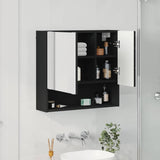 Mobiletto per specchio Nero 59 x 17 x 55 cm Legno truciolato