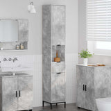 Mobile da Bagno con cassetto Grigio cemento 31,5 x 33 x 190 cm