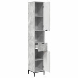 Mobile da Bagno con cassetto Grigio cemento 31,5 x 33 x 190 cm