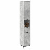 Mobile da Bagno con cassetto Grigio cemento 31,5 x 33 x 190 cm