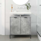 Armadio per Lavabo da Bagno Grigio cemento 60,5 x 33,5 x 61 cm