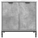 Armadio per Lavabo da Bagno Grigio cemento 60,5 x 33,5 x 61 cm