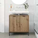Armadio per Lavabo da Bagno con porta Rovere artigianale