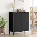 Credenza Nero 69,5 x 33 x 82 cm Legno truciolato