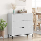 Credenza Bianco Lucido 79,5 x 33 x 82 cm Legno truciolato
