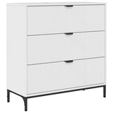 Credenza Bianco Lucido 79,5 x 33 x 82 cm Legno truciolato