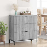 Credenza Grigio Sonoma 79,5 x 33 x 82 cm Legno truciolato