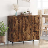 Credenza Rovere fumé 89,5 x 33 x 82 cm Legno truciolato