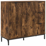 Credenza Rovere fumé 89,5 x 33 x 82 cm Legno truciolato