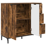 Credenza Rovere fumé 89,5 x 33 x 82 cm Legno truciolato