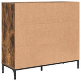Credenza Rovere fumé 89,5 x 33 x 82 cm Legno truciolato