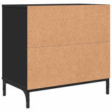 Comodino con cassetto Nero 63.5 x 36 x 61 cm Legno truciolato