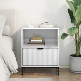 Armadio da Notte con cassetto Bianco lucido 49 x 36 x 61 cm