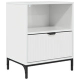 Armadio da Notte con cassetto Bianco lucido 49 x 36 x 61 cm