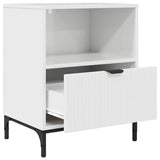 Armadio da Notte con cassetto Bianco lucido 49 x 36 x 61 cm