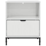 Armadio da Notte con cassetto Bianco lucido 49 x 36 x 61 cm
