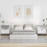 2 pcs Bianco lucido 49 x 36 x 61 cm Legno truciolato