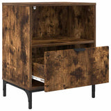 Armadio da Notte Rovere fumo 49 x 36 x 61 cm Legno truciolato