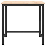 tavolo Naturale 80 x 50 x 77 cm Legno ingegnerizzato e acciaio