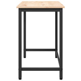 tavolo Naturale 80 x 50 x 77 cm Legno ingegnerizzato e acciaio