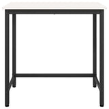 tavolo Bianco 80 x 50 x 77 cm Legno ingegnerizzato e acciaio