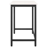 tavolo Bianco 80 x 50 x 77 cm Legno ingegnerizzato e acciaio