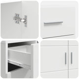 Armadio in Legno Bianco 88,5 x 30,5 x 73 cm Legno truciolato