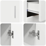 Credenza FLORIN Bianco 88,5 x 30,5 x 73 cm Legno truciolato