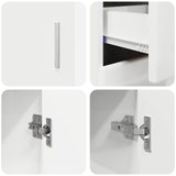 Credenza FLORIN 88,5 x 30,5 x 73 cm Bianco Lucido