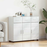 Credenza FLORIN 88,5 x 30,5 x 73 cm Bianco Lucido
